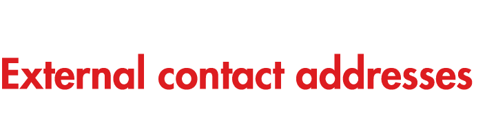 External contact addresses