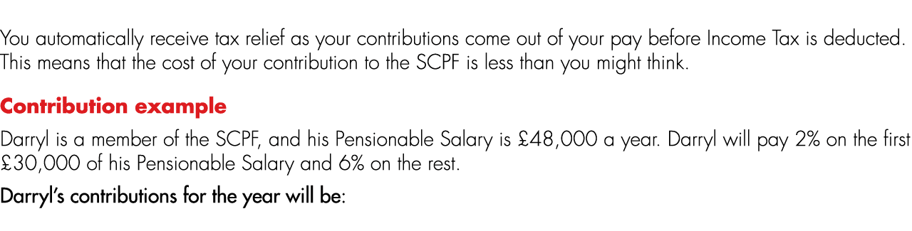 You automatically receive tax relief as your contributions come out of your pay before Income Tax is deducted. This m...
