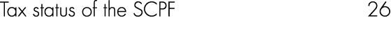 Tax status of the SCPF 26