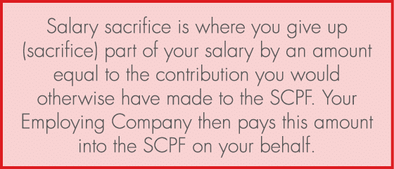 Salary sacrifice is where you give up (sacrifice) part of your salary by an amount equal to the contribution you woul...