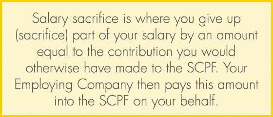 Salary sacrifice is where you give up (sacrifice) part of your salary by an amount equal to the contribution you woul...
