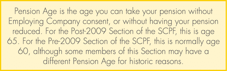 Pension Age is the age you can take your pension without Employing Company consent, or without having your pension re...