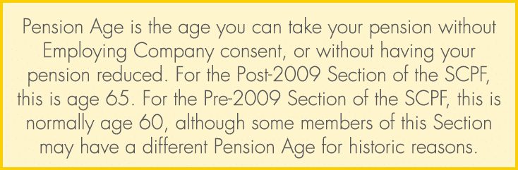 Pension Age is the age you can take your pension without Employing Company consent, or without having your pension re...